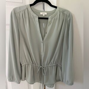 Babaton mint blouse with waist tie